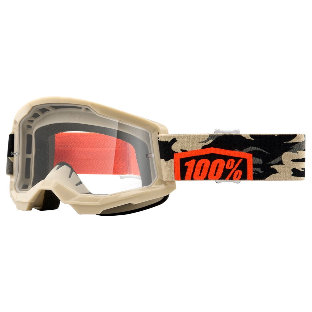 100% Strata 2 Kombat MX Goggles Clear Lens