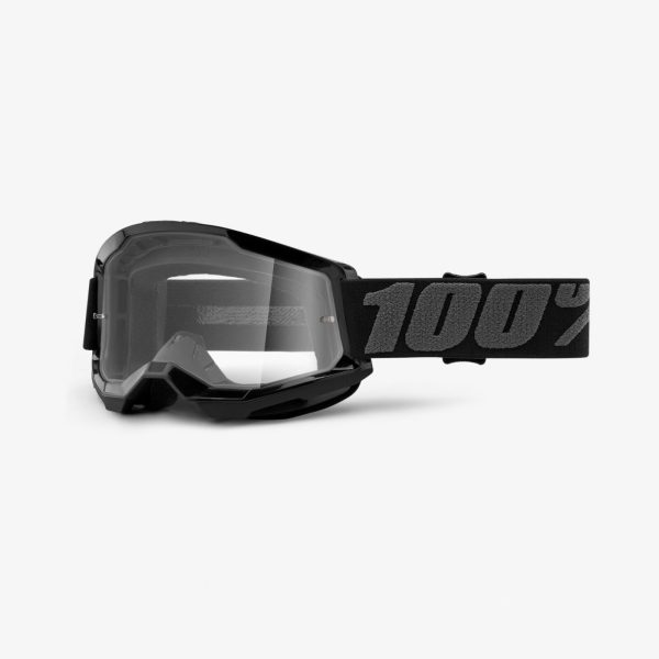 100% Strata 2 Black MX Goggles