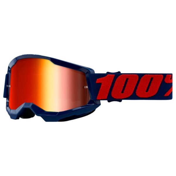 100% Strata 2 Masego Red Mirror Lens Goggle