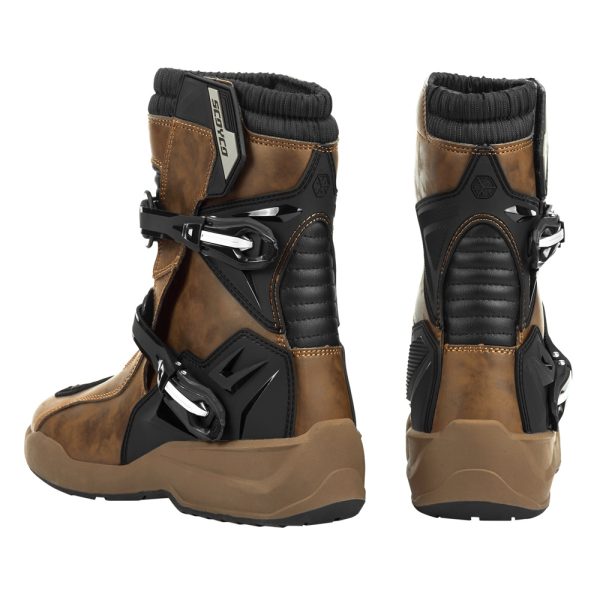Scoyco Waterproof Motorcycle Touring Boots – Brown / Dark Brown