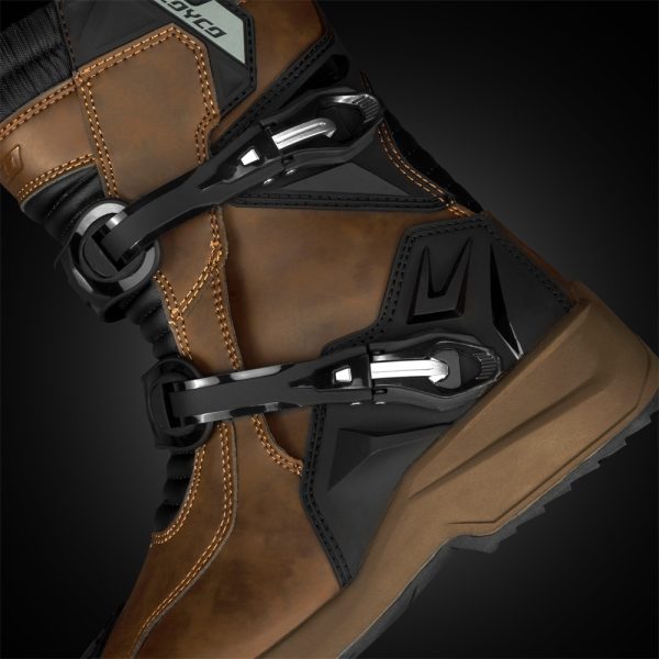 Scoyco Waterproof Motorcycle Touring Boots – Brown / Dark Brown