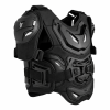 Black adult motocross chest protector with chest, back and shoulder body armor