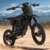 Electric Dirt Bike 4500W Peak Electric Motorcycle 60V 28.8AH E-MoutainBike 50MPH close up QRONGE X1 4500W Electric Dirt Bike | 60V 28.8Ah | 50 MPH Off-Road Motocross Bike Black