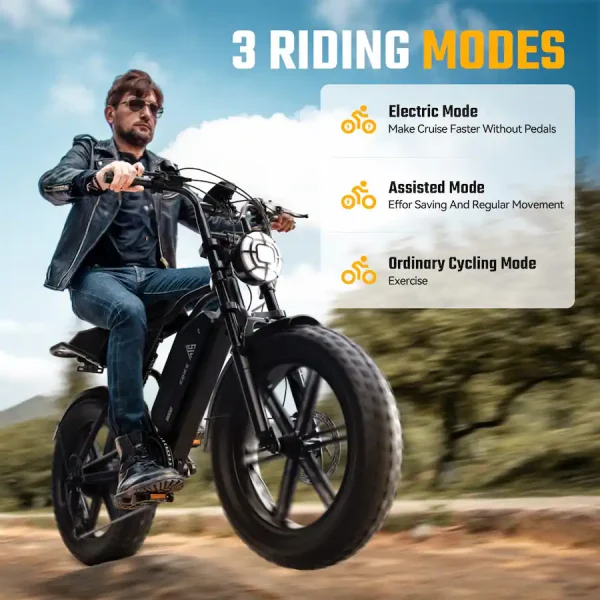 TST R002 1500W Electric Bike for Adults – 20" Fat Tire, Full Suspension electric bike for adults