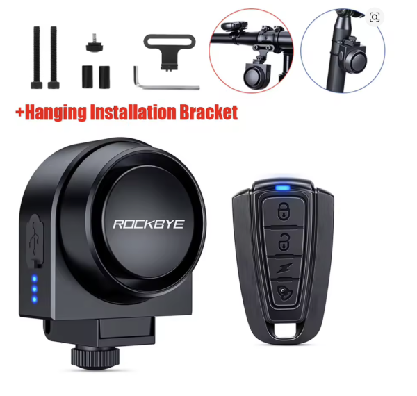 ROCKBYE Wireless Bike Alarm Motion Sensor Waterproof Motorcycle Alarm