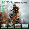 TST R002 20'' Moped-Style Electric Bike – 1500W Full Suspension tires TST R002 full suspension fat tire electric bike front view