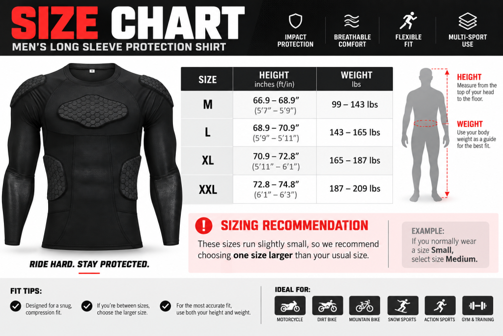 padded compression shirt for men