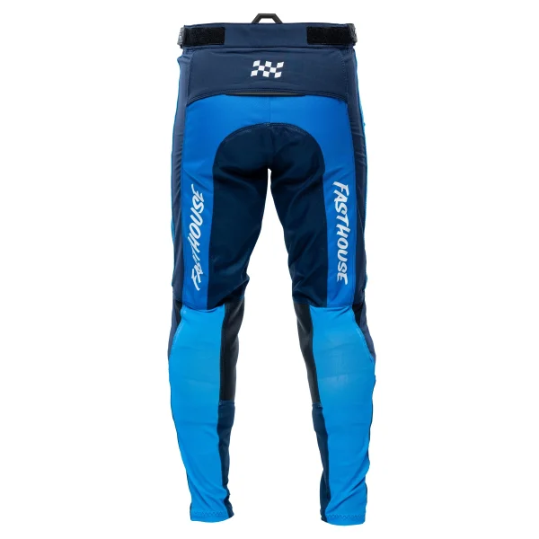 Rear view Fasthouse Dirt Bike Elrod Ether Electric Navy Blue MX Pants